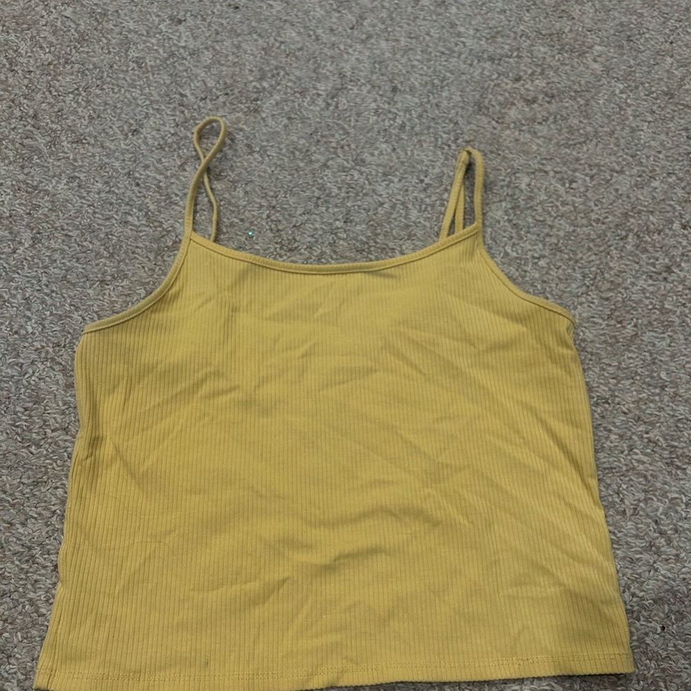 American Eagle Outfitters Yellow Ribbed Camisole